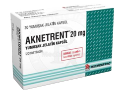 アクネトレント(Aknetrent) 20mg 30カプセル 1箱 アキュテインジェネリック