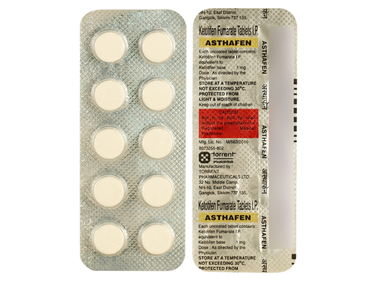 アサフェン(Asthafen) 1mg 10錠/1シート ザジテンジェネリック