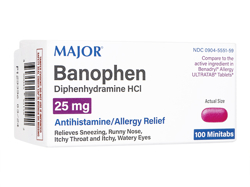 バノフェン(Banophen) 25mg ジフェンヒドラミン塩酸塩錠
