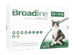 ブロードライン(Broadline) スポットオン 猫用 (2.5kg〜7.5kg) 6本 1箱