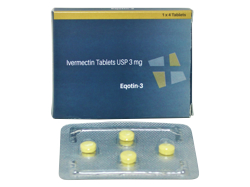 エクオチン(Eqotin) 3mg イベルメクチン 4錠/1箱
