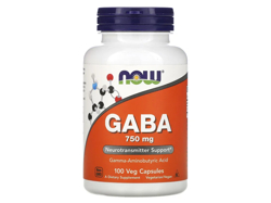 ギャバ(GABA) 750mg Now Foods 100ベジカプセル/1ボトル ガンマアミノ酪酸