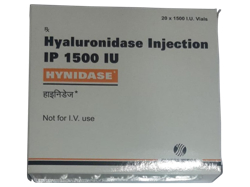 ヒニダーゼ(Hynidase) 注射 1500IU 箱 ヒアルロン酸分解注射液