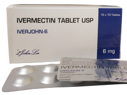 イベルジョン(Iverjohn) 6mg イベルメクチン 100錠 1箱