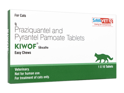 キウォフ(Kiwof) 猫用 10錠 1箱 ドロンタールジェネリック