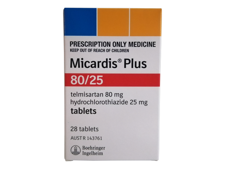 ミカルディスプラス(Micardis Plus) 80mg/12.5mg 28錠 1箱