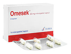 オメセック(Omesek) 20mg 14カプセル 1箱 オメプラゾールジェネリック