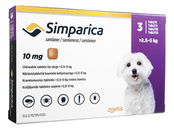 VpJ(Simparica) 10mg p(1.3kg-2.5kg)