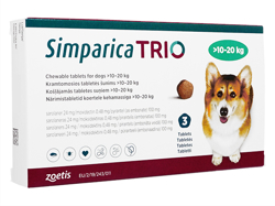 VpJ gI(Simparica Trio) 40mg p(10kg-20kg)