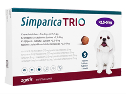 VpJ gI(Simparica Trio) 10mg p(2.5kg-5kg)