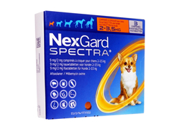 ネクスガードスペクトラ(NexGard Spectra) 超小型犬用(2〜3.5kg)