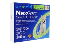 ネクスガードスペクトラ(NexGard Spectra) 中型犬用(7.5〜15kg)