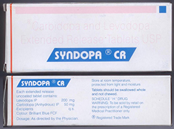 シンドパ(Syndopa) CR 200mg/50mg レボドパ・カルビドパ配合錠 100錠/1箱(参考)