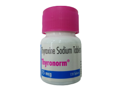 チロキシンナトリウム(Thyronorm) 75mcg 120錠 1ボトル