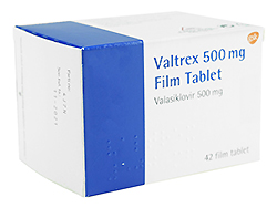 バルトレックス（Valtrex）500mg 42錠/1箱 別パッケージ